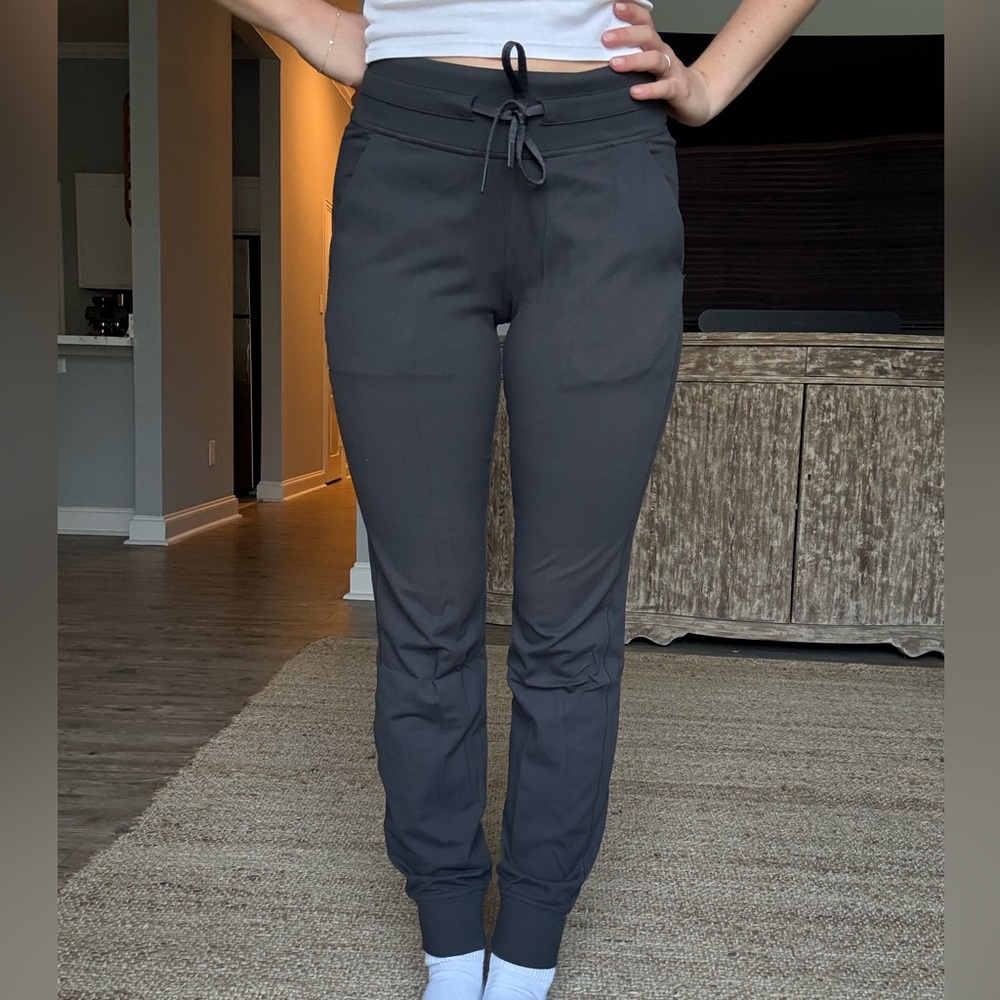 Lululemon Athletica Gray Track Pants with Tapered Leg